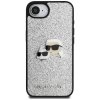 KARL LAGERFELD futerał do IPHONE 16e (SE 4 2025) KLHCPSE4PFGKCPS (Fixed Glitter W/ Ikonik Metal Pin) srebrny